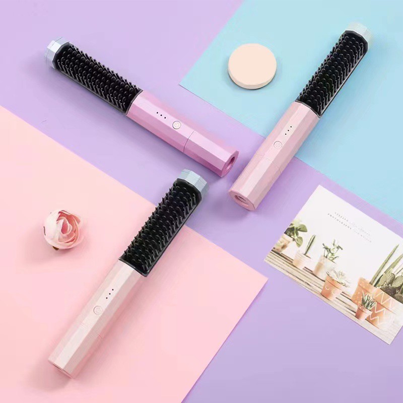 Hair Straightening Brush 3 Temperature Gears Prevent Damage Hair Straightener