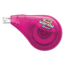 BIC WOTAPP418 Wite-Out EZ Correct Correction Tape, Non-Refillable, 1/6-Inch x 400-Inch, 4/Pack