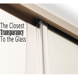 eatelle Frameless Shower Door Side Seal Strip for 1/2 Inch (12mm) Glass, Vertical Polycarbonate H-Jamb, 180 Degree 78" in Long