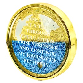 4 Year Sailing Through Storms Sobriety Coin – Journey into Serenity NA Medallion – Spiritual Token for Recovery & Clean Time – Empowering NA AA Chips – Gift for Men & Women