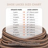 Stepace Round Shoelaces [2 Pairs] Heavy Duty Boot Shoe Laces