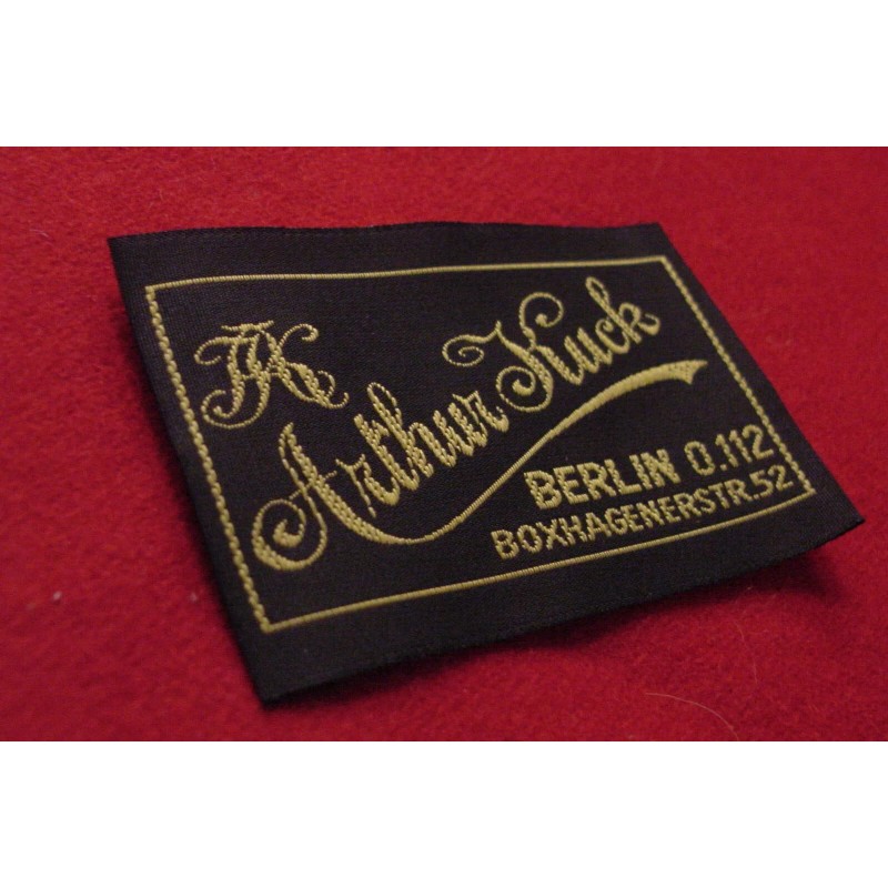 GERMAN UNIFORM TAILOR LABEL : ARTHUR KUCK, BERLIN - TEN
