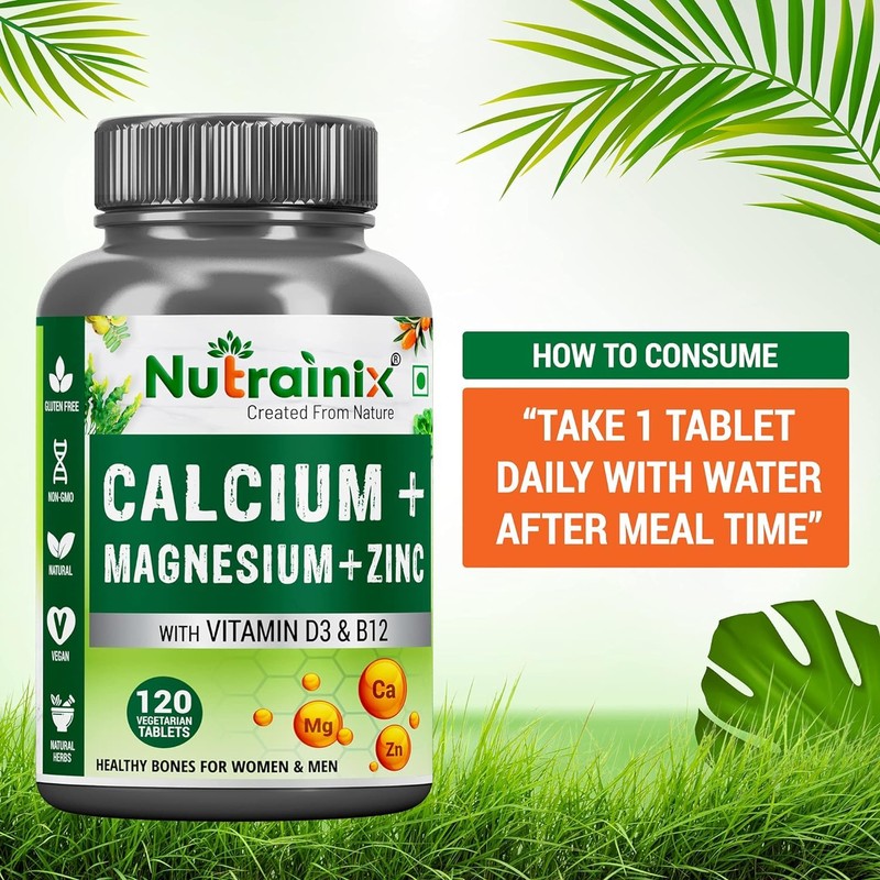 Generic Generic Calcium Magnesium Zinc with Vitamin D3+k2 Supplement for