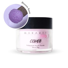 MakarttPro Acrylic Powder - 56g/2oz Nail Cover for Extension, Perfect for Professional Private Nail Technicians - Color: Blossom Beam