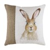 Evans Lichfield Hessian Hare Cushion Cover, White, 43 x 43cm