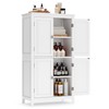 VASAGLE Floor Storage Cabinet, Freestanding Storage Unit with 4 Doors,