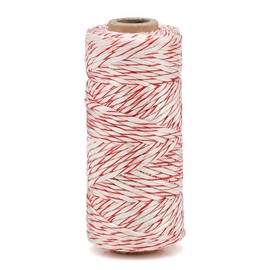 La Cordeline Tomato Twine 45% Rayon 55% Cotton White and Red 4 x 4 x 10 cm