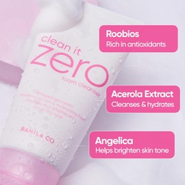 BANILA CO Clean it Zero Original Foam Cleanser, Rich Foam, Gentle Cleansing with Refreshing Finish, Natural Ingredients for All Skin Types (150 ml)