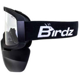 Birdz Eyewear Pelican 2 Pairs Mask Safety Goggles Fitover Black TPU Frame w/Clear & Yellow Lenses