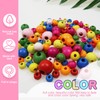 TOAOB 1050 Pieces Natural Round Colourful Wooden Beads Set 6