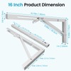 Platibo Folding Shelf Brackets 16 Inch,Heavy Duty Metal Collapsible Shelf