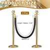 sourcing map Velvet Stanchion Rope 3.28 Ft/1 M, Barrier Rope