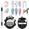 MIZHSE 30g Clear Solid Builder Gel and 15g 3D Nail