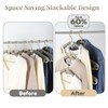 BonDream 6-Pack Heavy Duty Plastic Extra-Wide Arm 15"-23" Suits Clothes