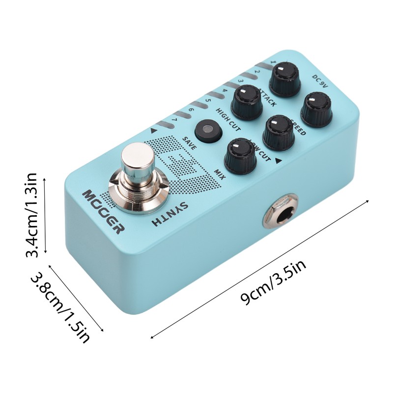MOOER Guitar Synthesizer Pedal Electric Guitar Effects Pedal 7 SYNTH