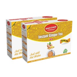 Wagh Bakri Instant Ginger Tea Karak Chai – 2 Pack (140g Each) – 3 in 1 Premix | Instant Spiced Tea Mix with Ginger | Just Add Hot Water