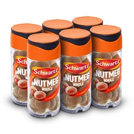 Schwartz Whole Nutmeg 25 G | Jar | Pack of 6 | Aromatic, Sweet, Warm & Rich | an Essential for Adding Delicious Flavour to Sweet & Savoury Dishes