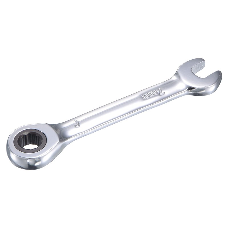 sourcing map 7mm Stubby Ratcheting Combination Wrench Metric 72 Teeth
