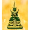 BUDDHO Emerald Buddha Statue 6" H. Knee to Knee 2