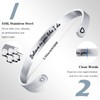 Hisatan Inspirational Gifts for Women, Silver Cuff Bangle Womens Bracelet,