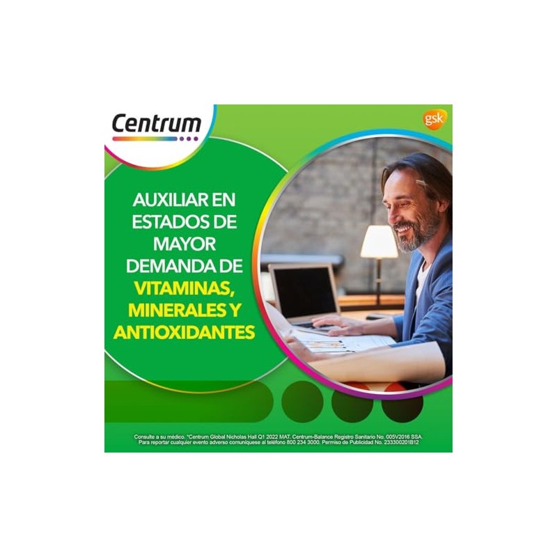 Centrum Multivitamínico Balance Frasco con 30 tabletas