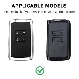 OFF WE GO Key Case Cover Leather Car Key Case for Renault Clio Dacia Duster Espace 5 Talisman Megane Grand Scenic Kadjar Women Men Key Cover with Key Fob, Brown