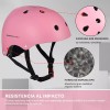 HC Life Patines Ajustables Niña 4 Llantas Luces Led Rosa