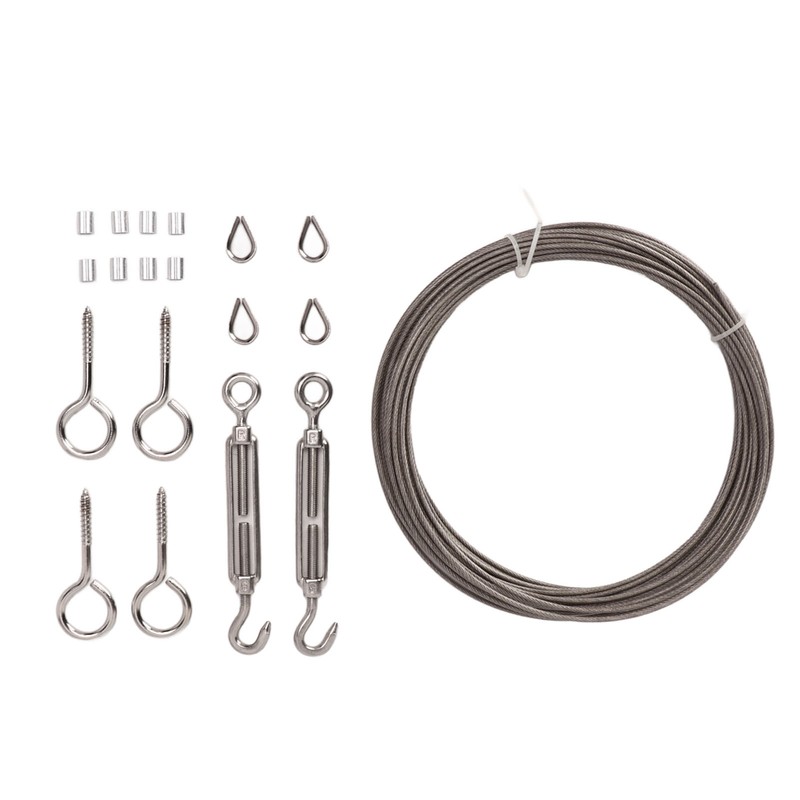 Strings Light Hanging Kit Stainless Steel PVC Coating Turnbuckle Wire