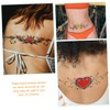 Baluue Waterproof Scar Cover Realistic Temporary Butterfly Flower Stickers for