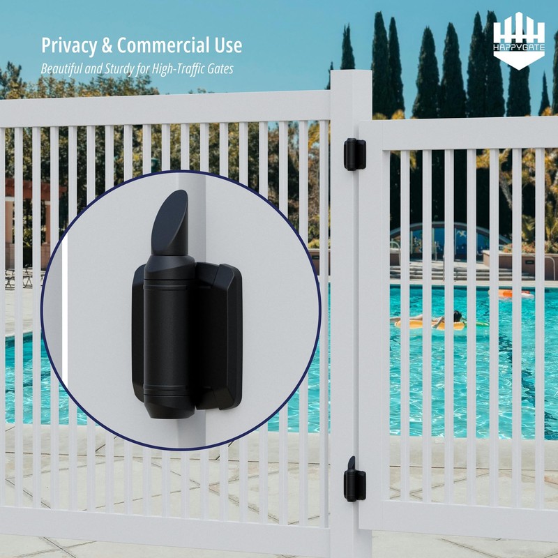 HAPPYGATE Self Closing Gate Hinges Heavy Duty, Adjustable Heavy Duty