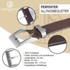 Mens Leather Belt / Mens Belt LINDENMANN, XXL, dark brown,