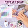 Nail Samples with Labels, 100 Pieces Nail Pattern Sticks, Nail