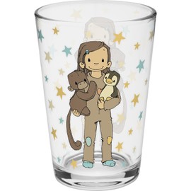 Sheepworld Anouk Drinking Glass | Printed Glass, Height 10.8 cm, Diameter 6.8 cm, Volume 22 cl | Gift for Children, Boys, Girls, Christmas, Birthday | 73948