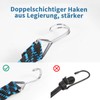 Tensioning Rubber with Hooks, 4 Expander Tie Down Straps with