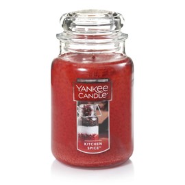 Yankee Candle Kitchen Spice Scented, Classic 22oz Large Jar Single Wick Candle, Over 110 Hours of Burn Time
