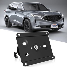 JIAHCN New Front Bumper License Plate Mount Kit Compatible with All New Acura Integra (DE) No Drill Front Grille License Plate Bracket Holder License Plate Frame Car Accessories