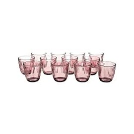 Bormioli Rocco Line Water Glass, Set of 12, 9.75 oz, Lilac Rode