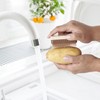 HIC Kitchen Potato Brush and Vegetable Scrubber, Dual-Textured Bristles