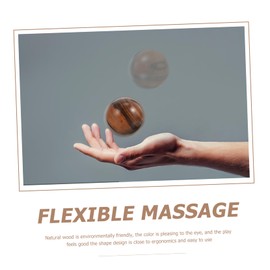 PACKOVE 2Pcs Hand Carved Handheld Massage Balls for Elderly Acupoint Therapy Balls for Hand Exercise Joint Mobility and Muscle Relaxation