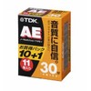 TDK Audio Cassette Tape AE 30 Minute 11 Rolls Pack
