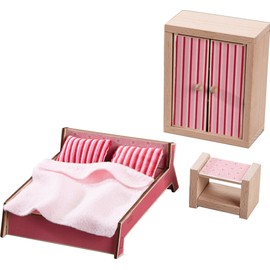 Haba 301988 Little Friends Dollhouse Furniture Master Bedroom Set