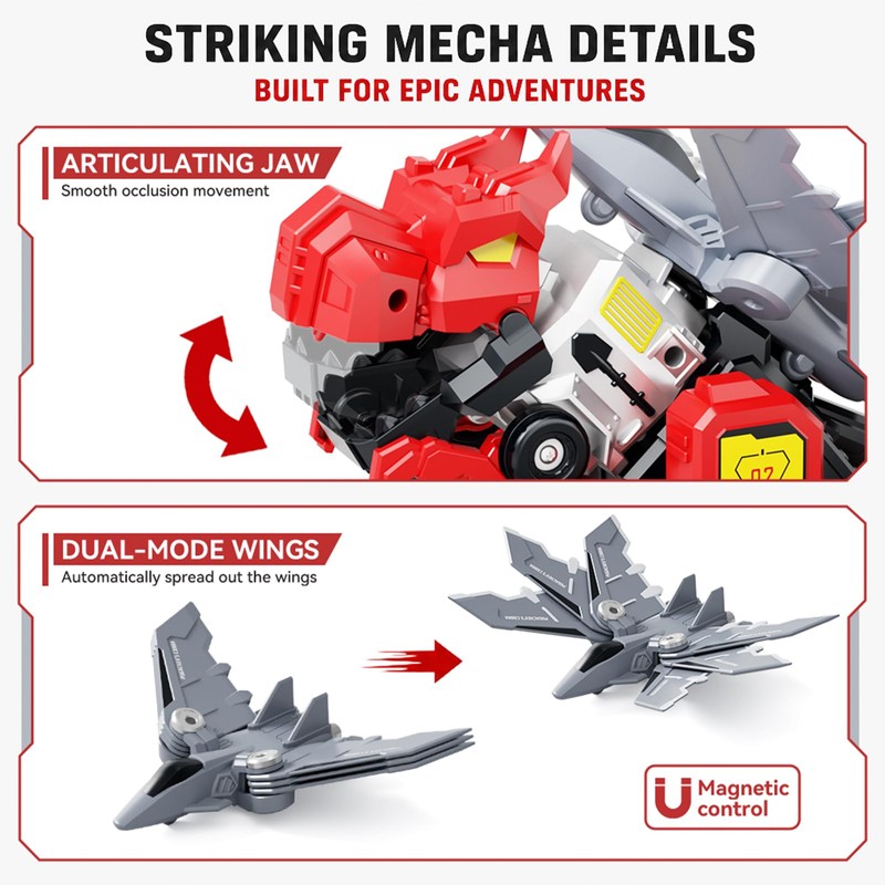 Dimoarch Collision Transforming Dinosaur Car Toys