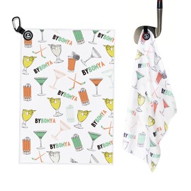 byBOMYA Magnetic Golf Towel for Men Microfiber Waffle Pattern Magnetic Golf Towel with Clip and Marker Water Absorption Quick Dry Magnet Golf Towel Strong Hold to Golf Carts or Clubs