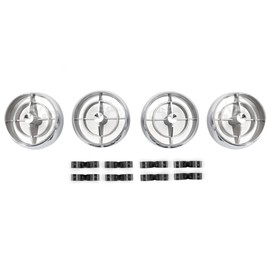 Air Conditioner Fan Register 4 Piece Set With 8 Clips For Underdash Hang-On Unit For 1963-1965 Ford Galaxie 500
