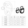 2Pcs Fixed Snap Shackle 316 Stainless Steel Quick Connect Shackle,Heavy