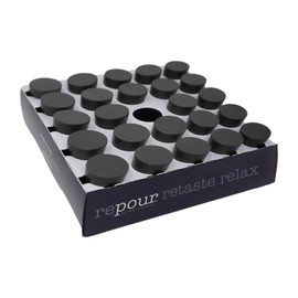 Repour Wine Saver and Stopper - Removes Oxygen, Preserving and Keeping Wine As Fresh As The Day The Bottle Was Opened - 24-Pack - Black