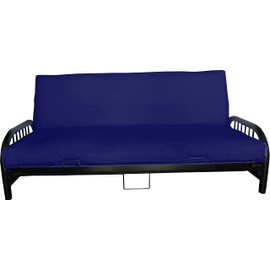 D&D Futon Furniture Futon Covers, Covering 10 inch Thick, Mattress Slipcovers, Cases, Polyester Poplin (Navy Blue, Queen 10x60x80)