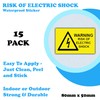 15 Pack - Warning Risk of Electric Shock Stickers -
