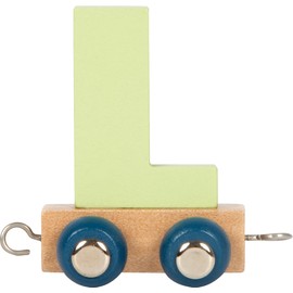 small foot 12582 Polar L Wooden Letter Train, Wooden Train Can Be Individually Combined, for Decorating and Gifting