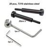 Toukioo Black Cable Railing Hardware Kit, for 1/8 Cable Railing